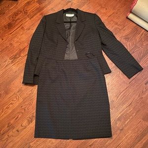 Tahari Suit Skirt Set Black 14